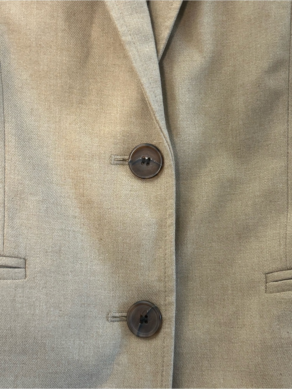 Chelsea 28 Classic Women's Tan Blazer Jacket - Tailored Two-Button - Picture 5 of 16